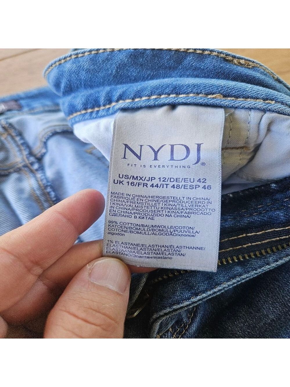 NYDJ Marilyn Straight Jeans Size 12 - Picture 5 of 6